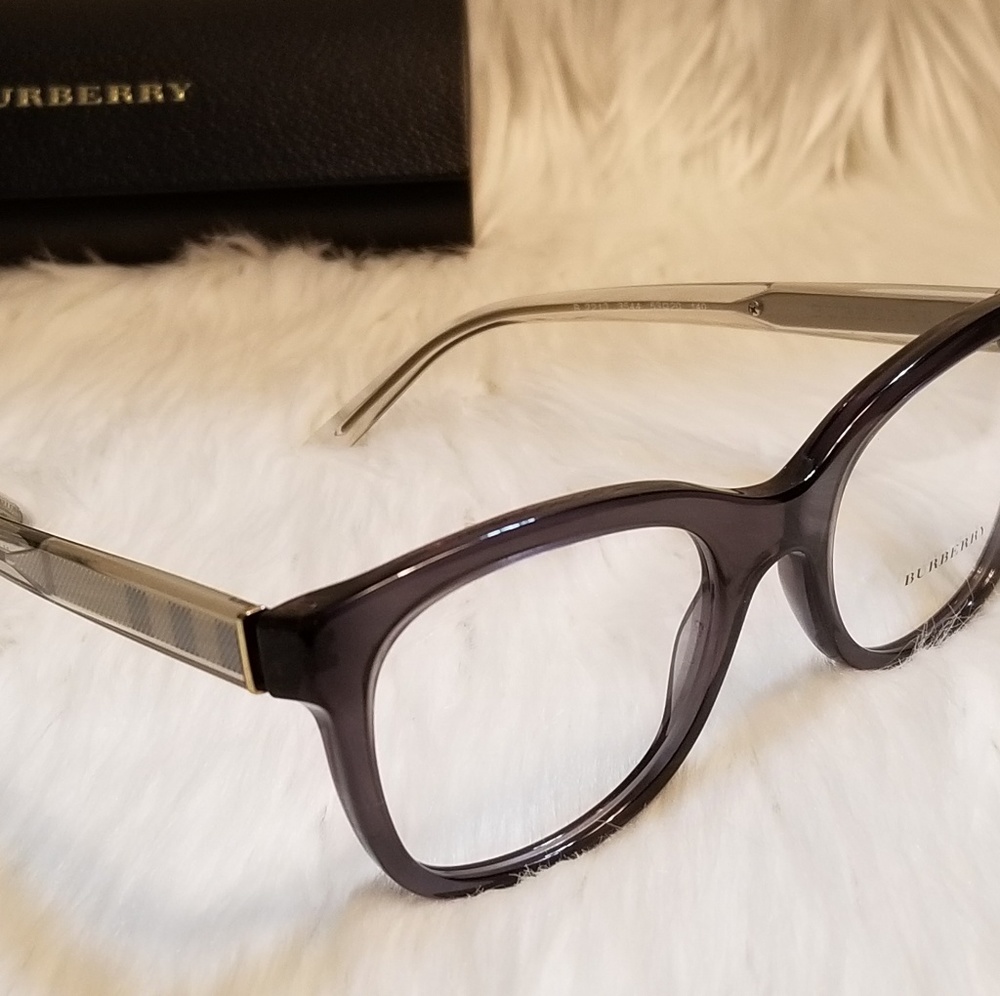 Burberry Rx Eyeglasses 53mm Black/DarkGray Optical - Picture 2 of 7